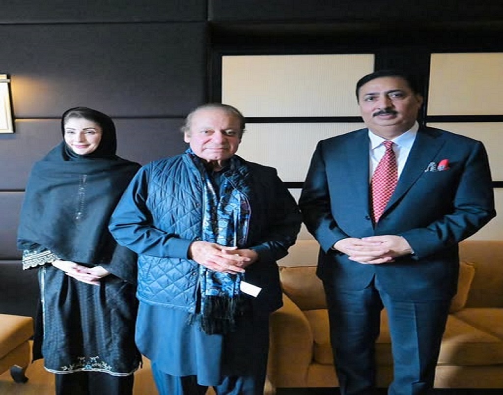 Chairman, Board of Governors, Overseas Pakistanis Foundation (OPF), Syed Qamar Raza, called on Honourable Mian Muhammad Nawaz Sharif, former Prime Minister and Quaid, PML(N), along with Ms Maryam Nawaz Sharif, Chief Minister Punjab, in Muzaffarabad.
